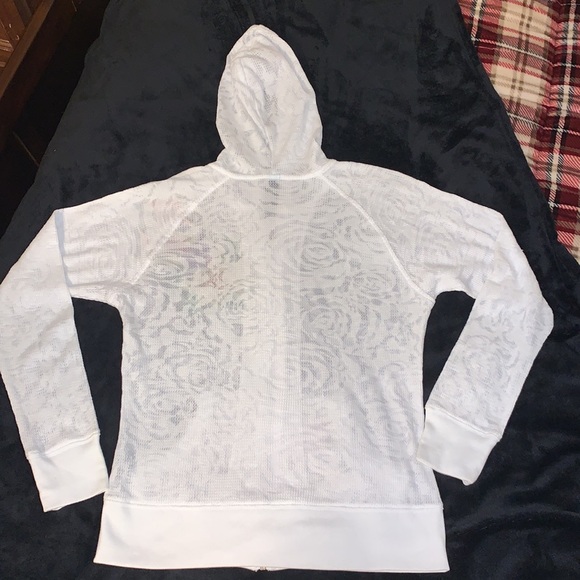 Zip up Lacey hoodie with flowers - Picture 5 of 6